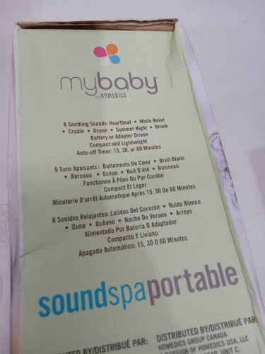 HoMedics mybaby SoundSpa Portable with 6 soothing sounds and auto off timer - white (Model: MYB-S205) image 3