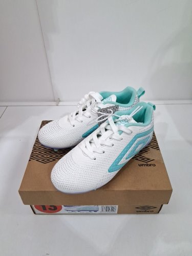 kid's umbro soccer football cleats - size 13 - White/teal (style: 1985170) image 2