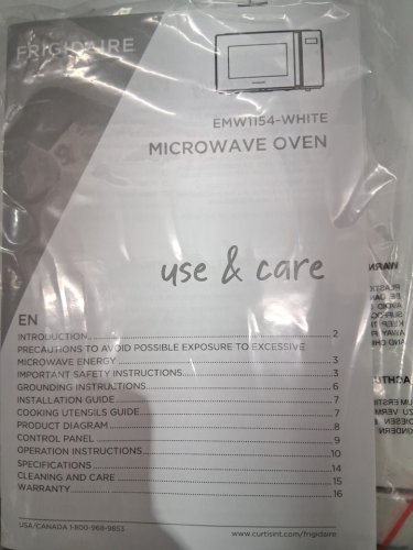 FRIGIDAIRE Countertop Microwave Oven - 1.1 CU. FT 900W- WHITE - (MODEL: EMW1154) image 5