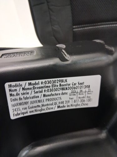 HARMONY 2-IN-1 DREAMTIME ELITE HIGH-BACK BOOSTER CAR SEAT WITH CUP HOLDER - 40 -110LBS - BLACK (MODEL: 0303029BLK) image 6