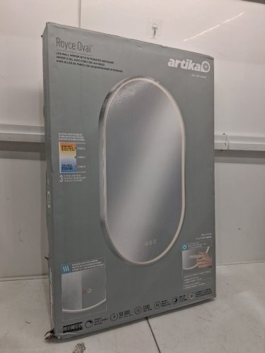 Artika Royce Oval LED Mirror with Integrated Defogger & 3 Light Colors - 3000K-5000K - 20" x 32" - silver (model : 1671618) image 2