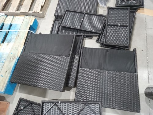 2pk patiojoy outdoor wicker armless patio chairs - 29" x 24" x 25.5" - black (model: hw75989dk) image 4