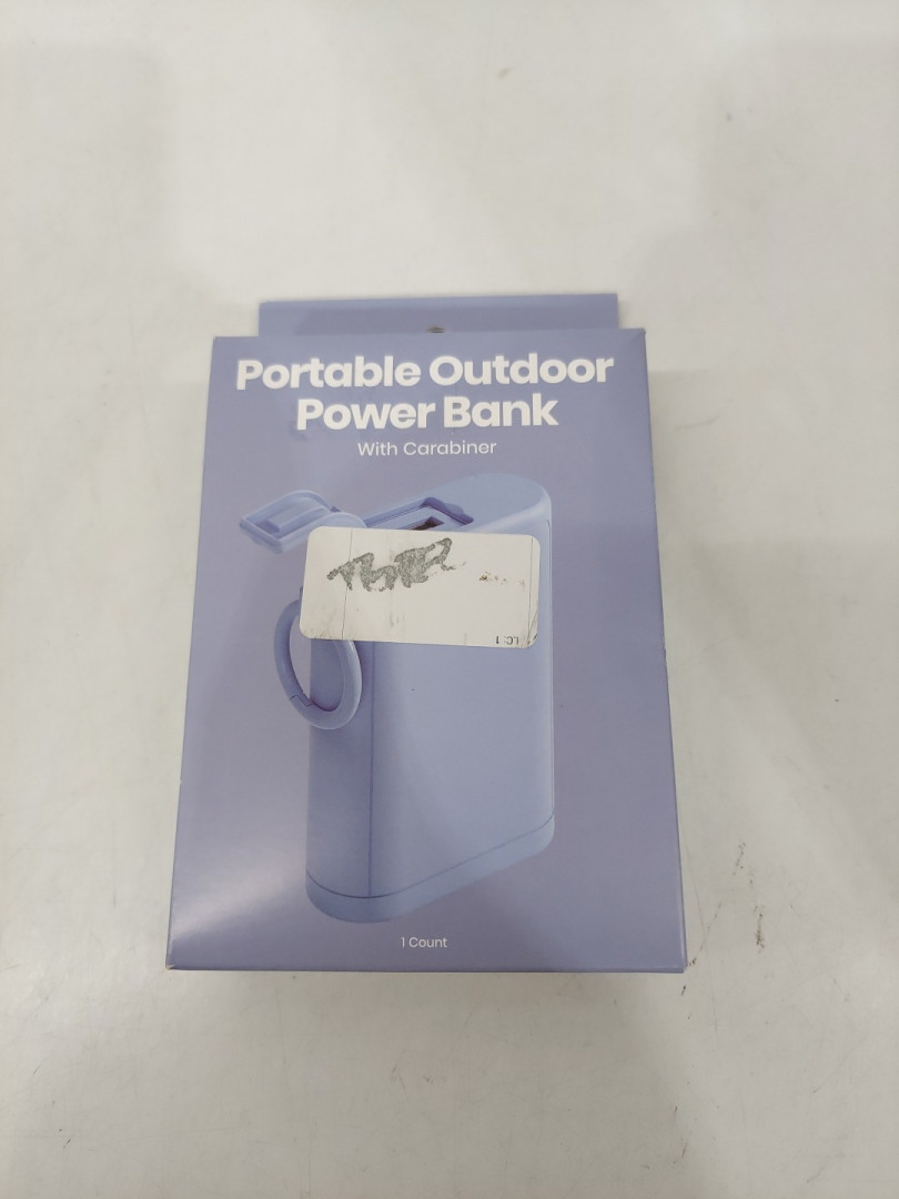 gems portable outdoor 12w power bank with carabiner - usb & usb-c output, 6000mah - LIGHT BLUE/PURPLE image 2