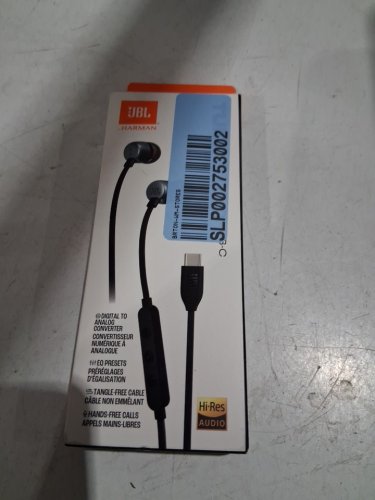 JBL TUNE 310C WIRED HEADPHONES WITH FLAT CABLE AND 3 BUTTON REMOTE AND MICROPHONE - USB-C - BLACK image 2
