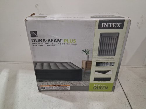 INTEX DURA-BEAM PLUS DELUXE PILLOW REST RAISED AIR MATTRESS WITH BUILT-IN ELECTRIC PUMP - QUEEN 60" X 16.5" X 80" (MODEL: ‎AP619D/64135ED) image 5