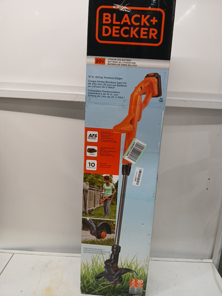 BLACK+DECKER STRING TRIMMER/EDGER - 10" - BLACK/ORANGE (MODEL: LST201-ca) image 3