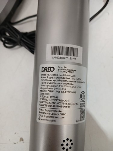 Dreo PolyFan 508S Pedestal Air Circulator Fan With Remote And Ambient Lighting - 35.04" Tall - 20dB - Silver (Model: DR-HPF008S) image 5