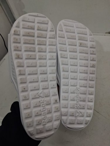 MEN'S REEBOK EVA SLIDE SANDALS - SIZE 10 - WHITE / GREEN (MODEL: 14REESEM26) image 3