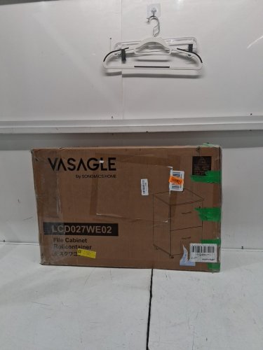 vasagle 2-drawer File Cabinet with wheels for home office - 16.5" x 15.7" x 27.6" - white (model: lcd027we02) image 2