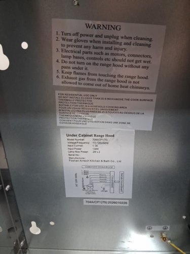 SNDOAS UNDER CABINET KITCHEN VENT RANGE HOOD WITH 3 WAY VENTING AND LED LIGHTS - 30" - 700 CFM - STAINLESS STEEL - (MODEL: 704A/CP1(75)) image 9