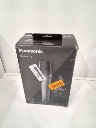 Unisex Panasonic slim line wet/dry body groomer with comb and skinguard attachments -  black/grey (model: er-gk80-s) image 2