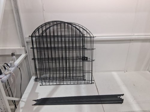 10pk qlofei metal garden Animal Barrier Cloture Jardin Fencing - 32" x 24ft - black (model:‎TZL-C3210) image 3