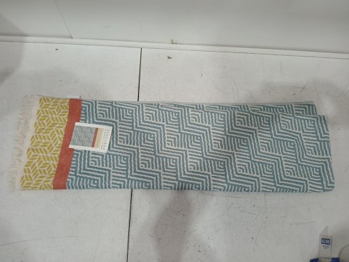 Made in portugal fouta beach towel - 40" x 70" -  blue/yellow (Style: 1945889) image 4