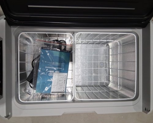 EUHOMY PORTABLE CAR REFRIGERATOR WITH WHEELS - 12V, 35L CAPACITY - BLACK (MODEL: CF003-35BL-CAEH) image 6