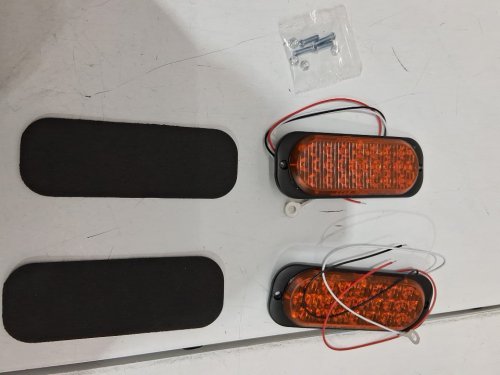 2PK at-haihan ALLUMINUM LED Brake Turn Signal Side Marker Tail Lights, - AMBER image 3