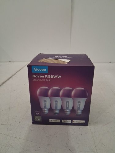 4pk Govee rgbww Smart LED Bulbs, compatible with google home, alexa, ifttt, and govee home app - 800lm, 2700k-6500k (model: h6008) image 2