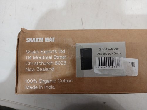 ShaktiMat Organic Cotton Certified Premium Acupressure Mat - Level 1 Intensity - black image 2