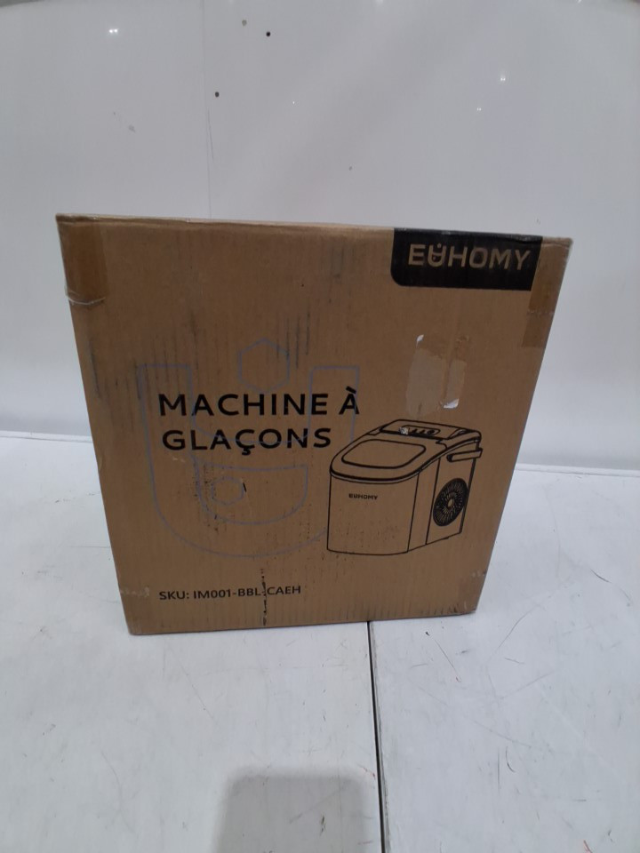 EUHOMY Countertop Ice Maker Machine with Handle, Basket and Scoop - MAKES 26LB/Day - BLACK (MODEL: im-06d/IM001-Bbl-CAEH) image 2