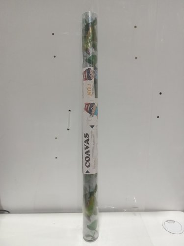 COAVAS NO GLUE PRIVACY UV BLOCKING WINDOW FILM - 23.5" x 78" - Frosted stain glass BIRDS/LEAVES image 2