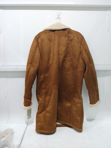 MENS dockers Faux Shearling Midlength Overcoat - medium - brown (style: dm2js226) image 4