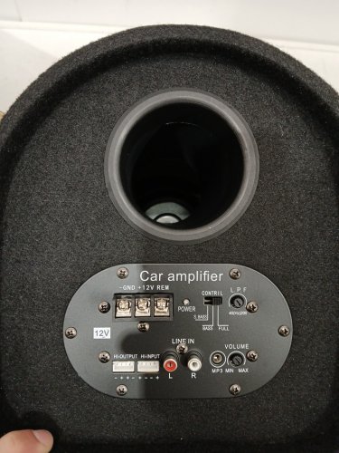 12V Car Subwoofer, Large Power Tunnel Type Bass Speaker System - 12v - 4 ohms - Black - image 5