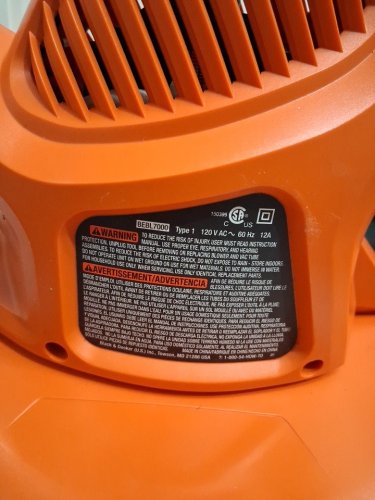 BLACK+DECKER CORDED VACUUM BACKPACK LEAF BLOWER & MULCHER - 250MPH/ 400CFM - BLACK/ORANGE (MODEL: BEBL7000) image 2