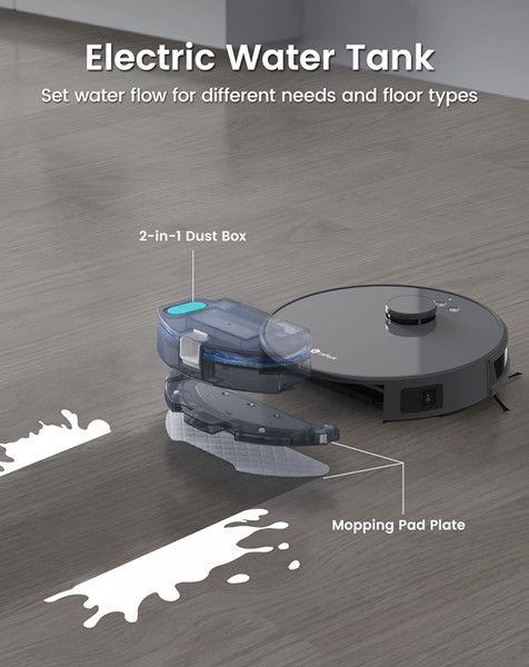 Lefant robotic vacuum cleaner with app compatibility - 12.6" - INDUSTRIAL GREY (Model: M1) image 3
