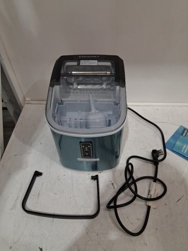 EUHOMY Countertop Ice Maker Machine with Handle, Basket & Scoop - MAKES 26LB Per Day - silver (MODEL: IM-01X/IM008-BSI-CAEH) image 3