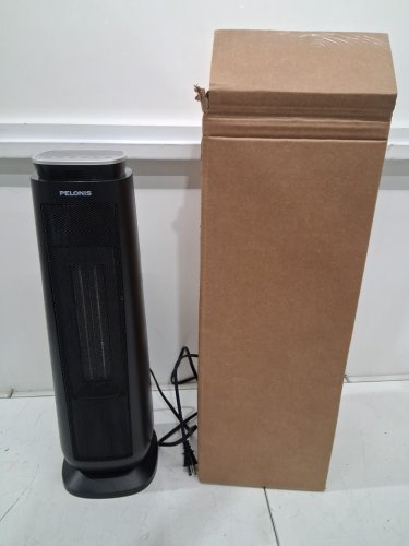 pelonis 23" Indoor standing Digital Ceramic tower Heater with 2-heat settings & remote control - 1500w - black (model: phf151rsukca) image 2