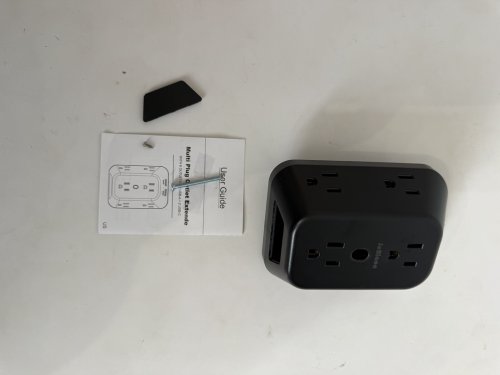 JcBLAON MULTI PLUG OUTLET EXTENDER WITH USB PORTS - 125V - BLACK (MODEL: QE660-CUQ) image 3