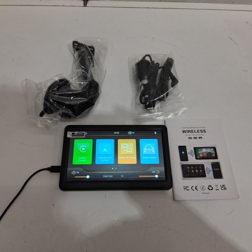 YAGEKING PORTABLE CAR STEREO MP5 PLAYER - WIRELESS CARPLAY ANDROID AUTO VIA BLUETOOTH, 7" HD SCREEN WITH MIRROR LINK, VOICE CONTROL, FM, TF CARD, USB, AUX - BLACK image 3