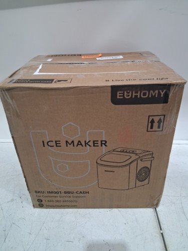 EUHOMY Countertop Ice Maker Machine with Handle, Basket and Scoop - MAKES 26LBS Per Day - blue (MODEL: IM-06c) image 2