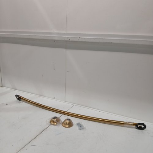 MOEN ADJUSTABLE LENGTH FIXED MOUNT SINGLE CURVED SHOWER ROD - 54" TO 72" - BRUSHED GOLD (MODEL: CSR2160BG) image 3