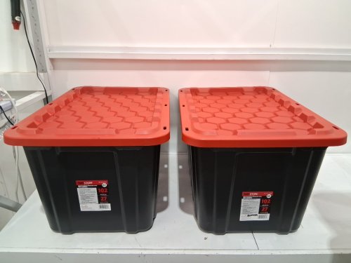 2PK Accent Pro Series heavy duty tote storage bin - 120l - red/black (model: 2277460) image 2
