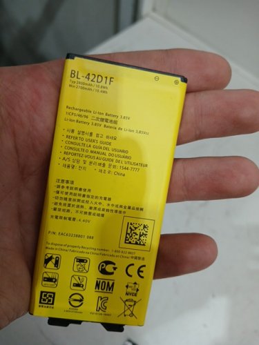 Replacement li-ion battery for LG G5 smartphone - 2,800mah - black/yellow - (Model: BL-42D1F) image 3