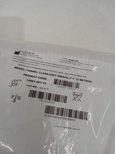 Resmed Standard Ribbed CPAP Tubing - 6.5FT - Clear Grey (Model: 14987) image 3