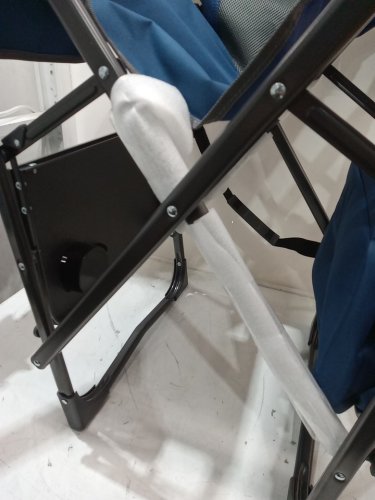 costway heavy-duty folding director camping chair - 45" x 39" - blue (model: np13552) image 7
