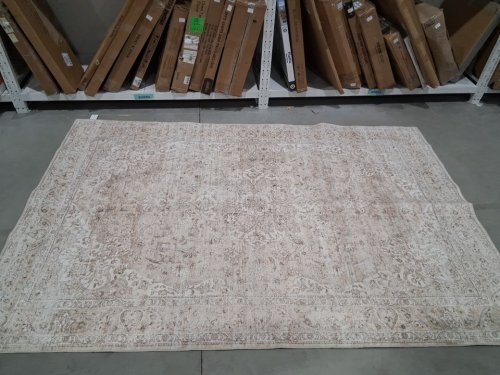 WASHABLE Neutral large living room area rug - 6ft x 9ft - beige image 2
