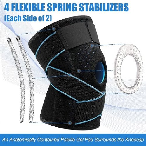Neenca Professional support Knee Brace - Medium - Black (Model: HX054) image 5