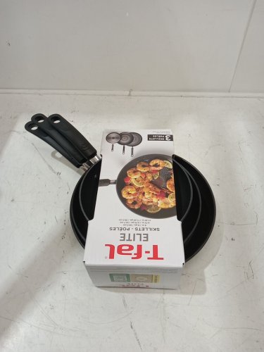 3PC Tfal Titanium Non-stick Skillet Set - 8" / 9.75" / 11.25" - Black (Model: 9988999) image 2