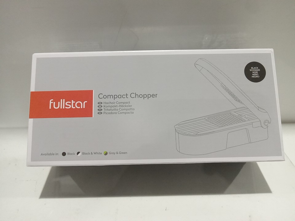 fullstar 6-IN-1 COMPACT chopper & mandoline slicer - stainless steel BLADES - black (model: FSCH0106) image 4