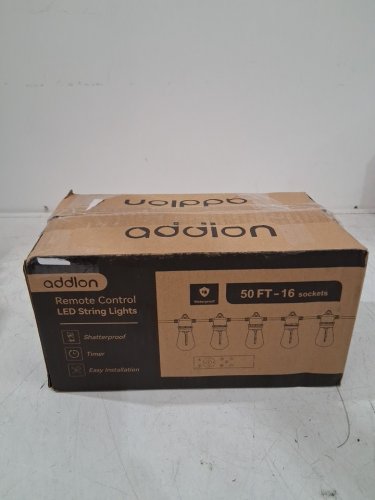 ADDLON OUTDOOR WATERPROOF STRING LIGHTS WITH REMOTE - 50FT - BLACK image 2