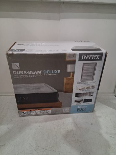 INTEX DURA-BEAM DELUXE SERIES SELF-INFLATABLE MATTRESS WITH INTERNAL PUMP - 13" FULL (54"x75") - GREY (MODEL: 67767ED AP619D) image 2