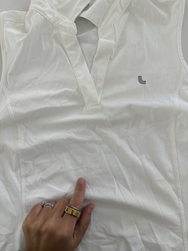 women's lole sleeveless polo shirt - large - WHITE (style: 1957652) image 2
