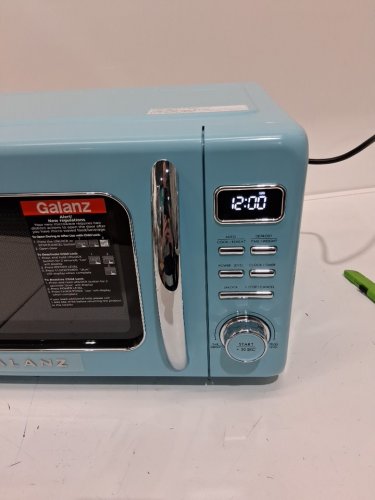 GALANZ RETRO-STYLE DIGITAL MICROWAVE OVEN - 0.7CU FT - bebop BLUE (MODEL: GLCMKZ07BER07) image 4
