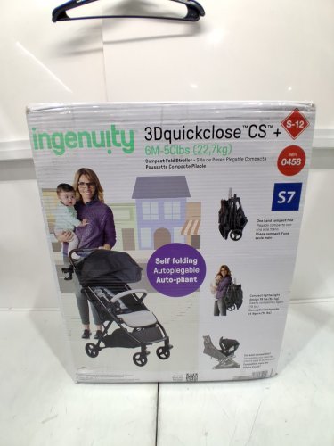 SUMMER BY INGENUITY 3DQUICKCLOSE CS+ COMPACT ONE TOUCH FOLDING STROLLER - 50LBS MAX - GREY/BLACK (MODEL: 31900) image 2