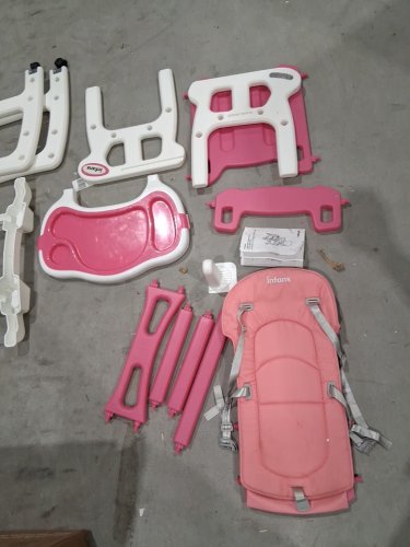 INFANS 5-in-1 convertible baby high chair - 40" x 23" x 20" - 55lbs max - pink (model: bb5604pi) image 8
