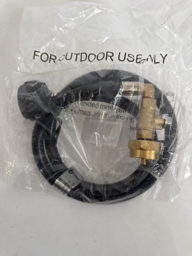 GASPRO PROPANE TANK REFILL ADAPTER HOSE WITH SAFETY SHUTOFF VALVE - 3FT - FILL 1 LBS BOTTLE FROM 20 LBS TANK - BLACK image 2
