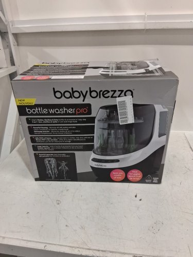 BabyBrezza Bottle Washer Pro 3-in-1 washer/sterilizer/dryer - holds 4 bottles - black/white (model: BRZ0103) image 2