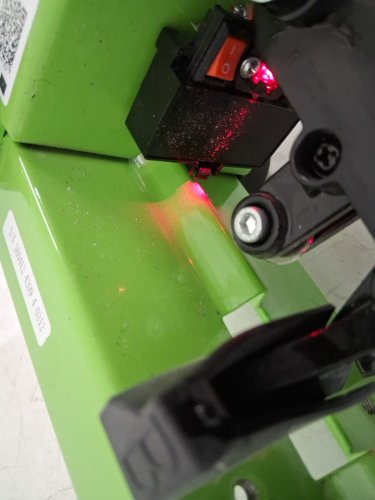 manual tile cutter with laser guide - 31.5" max cutting width, 15mm (0.6") max cutting thickness - green - (model: e300-800) image 6